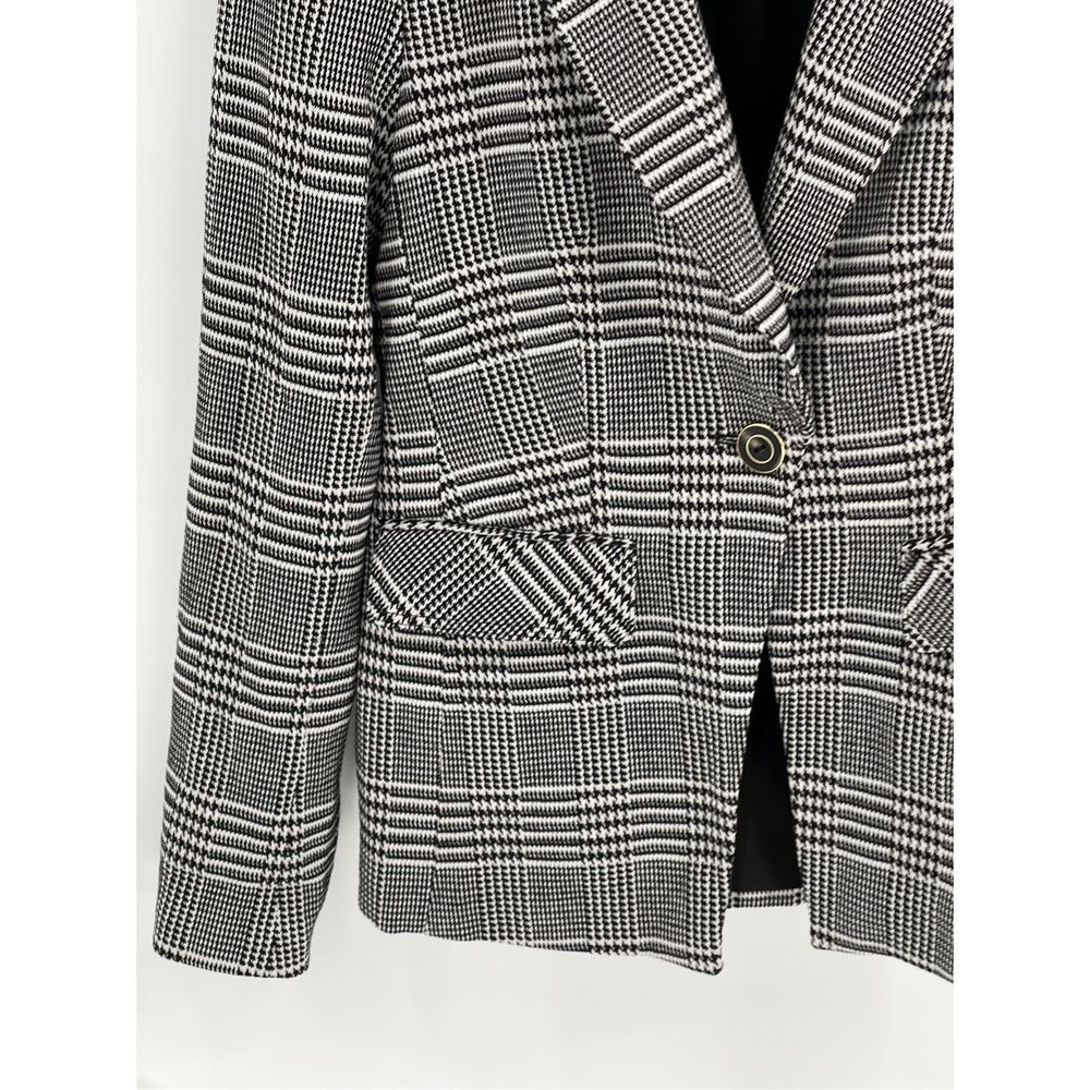 Elie Tahari Blazer Women's Size 6 Houndstooth Black White - Picture 3 of 14